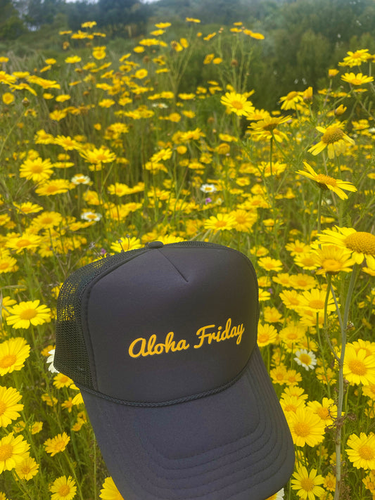 Golden Aloha Friday Trucker Hat